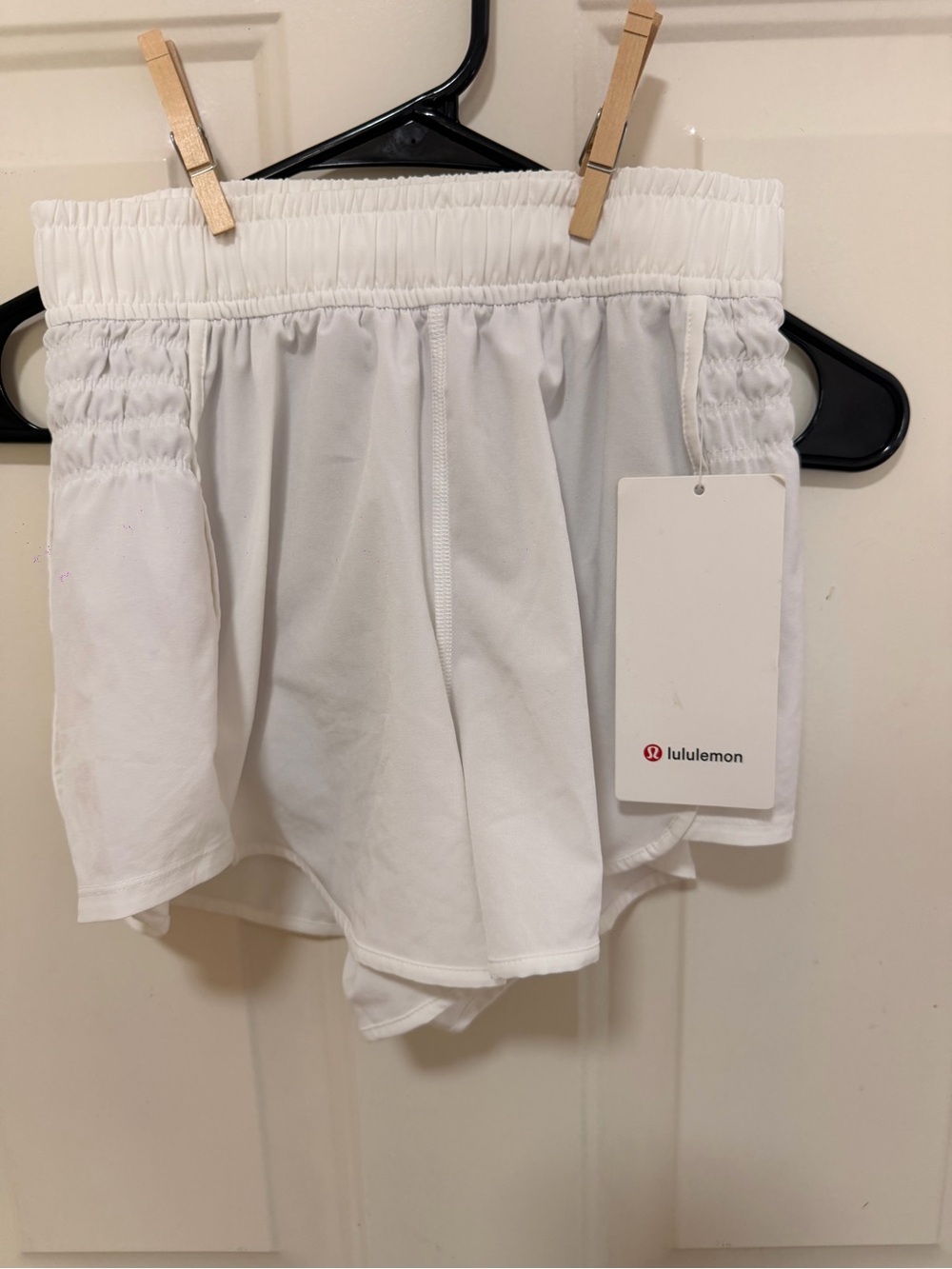 lululemon athletica White Athletic Shorts with Elastic Waistband